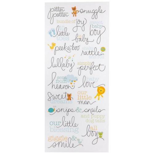 Handwritten Baby Boy Stickers