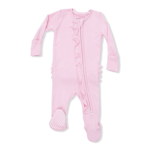Ruffle Rib Footie, 3-6M