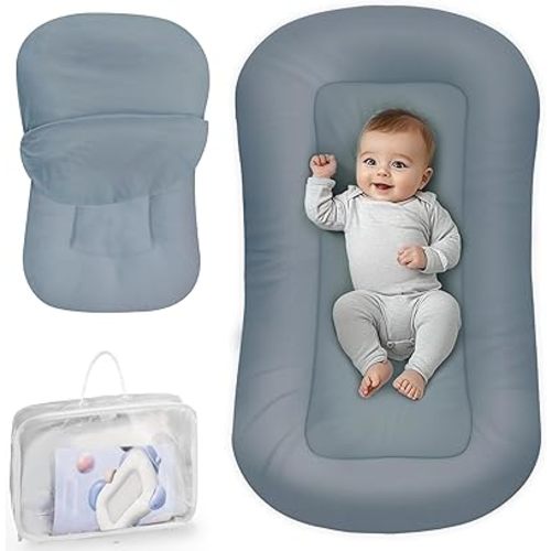 Baby Support Cushion with cover - 0-24mo (Grayish Blue)