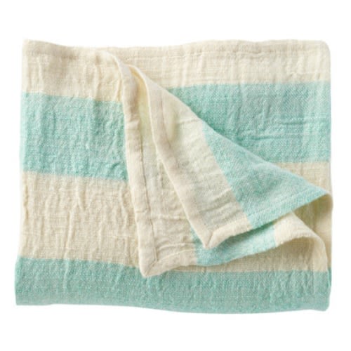 Aqua Stripe Baby Blanket