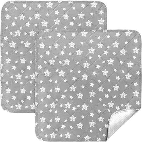 Waterproof Bed Pads Washable, Absorbent Chuck Pads for Incontinence, Waterproof Mattress Protector for Seniors, Bedwetting Kids, Hospitals, Pets, 21"x22" 2 Pack