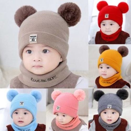 New Children Baby Boy Girl Kids Infant Winter Pompom Ball Knit Hat Cap Beanie Bonnet, Size: One size, Pink | Google Shopping