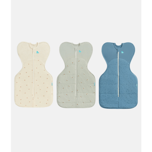 Swaddle Up Starter Bundle | 1.5 | 2.5 TOG | Oatmeal Twigs | Olive Bees | Blue Pebbles