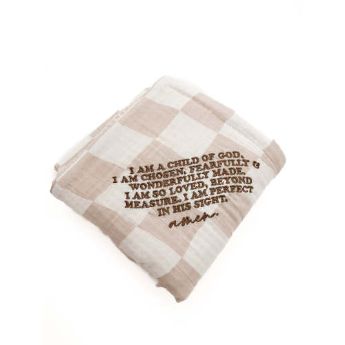 I am a Child of God Checker Waffle Blanket – OUR HOUSE ABOVE