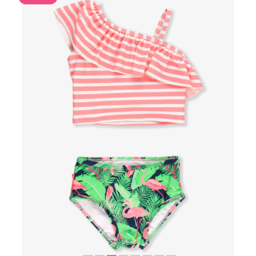 One Shoulder Ruffle Tankini | RuffleButts & RuggedButts