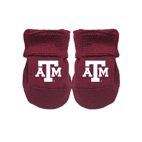 Two Feet Ahead Baby Bootie Socks Team Color – Soft, Cozy & Machine Washable Organic Cotton Stay-on Socks - Made in USA