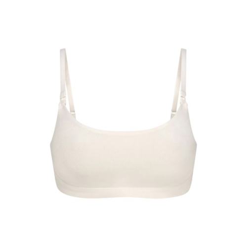 COTTON JERSEY MATERNITY NURSING SCOOP BRALETTE | MARBLE | SKIMS