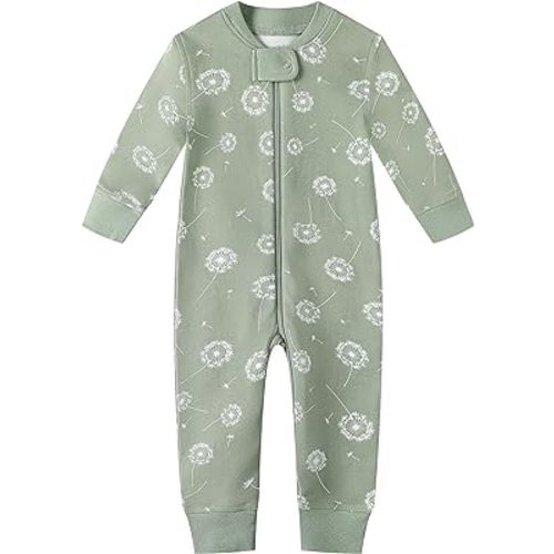 Owlivia Organic Cotton Baby Boy Girl Zip up Sleep 'N Play Pjs, Footless, Long Sleeve