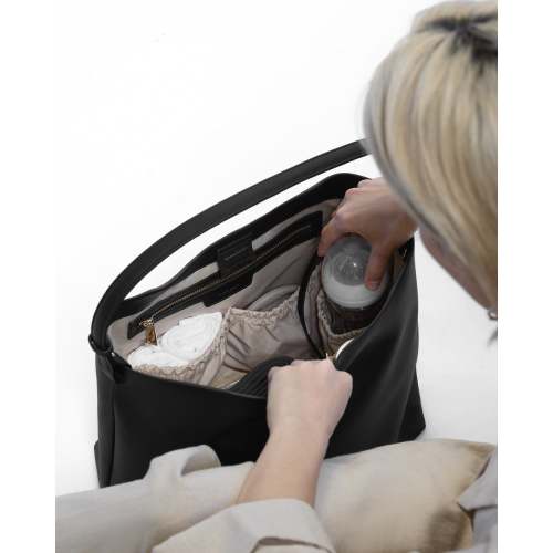 Harlow Vegan Midi in Black/Gold