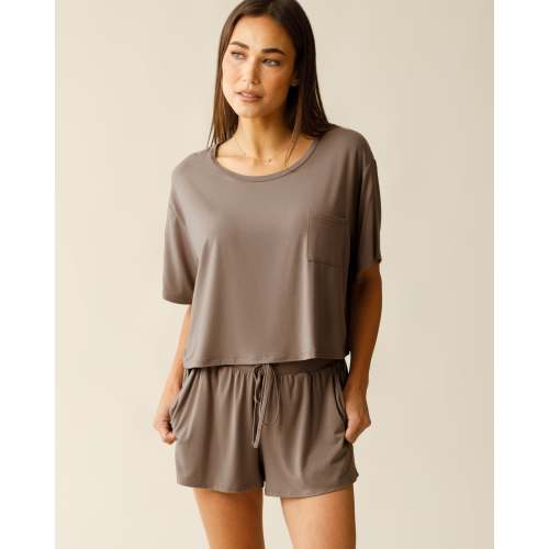 Aria Bamboo Casual Lounge Short | Taupe - Kindred Bravely