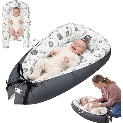 Baby Lounger for Newborn, Baby Lounger Covers & Soft Baby Nest Cover Babies Essentials Gifts,Dock A Tot Portable Infant Lounger