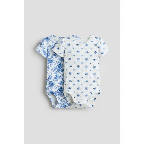 2-PACK FLORAL-PRINT POINTELLE BODYSUITS