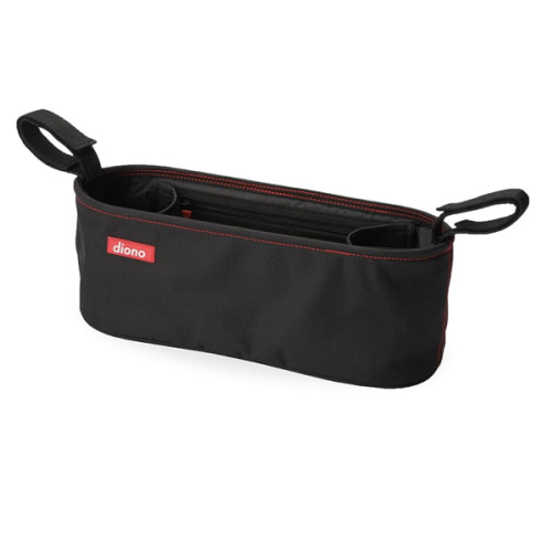 Diono Buggy Buddy Universal Stroller Organizer with Cup Holders, Secure Attachment, Zippered Pockets, Safe & Secure, Black