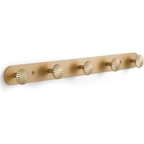 1 Pack Coat Rack Wall Mounted Champagne Bronze Towel Hooks for Bathrooms Wall Hooks for Hanging Robe Coat Hooks Kitchen Decorative Heavy Duty Zinc Alloy