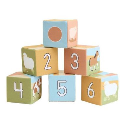 Kaplan Early Learning Farm Animal Soft Blocks - 6 Pieces