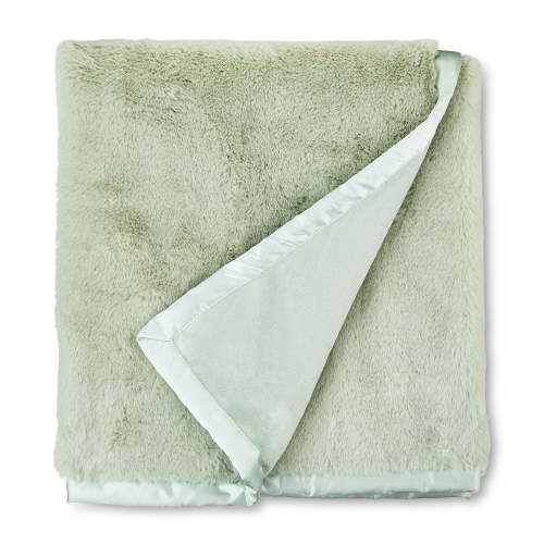 Parent's Choice Faux Fur Blanket, Green, 30" x 40"