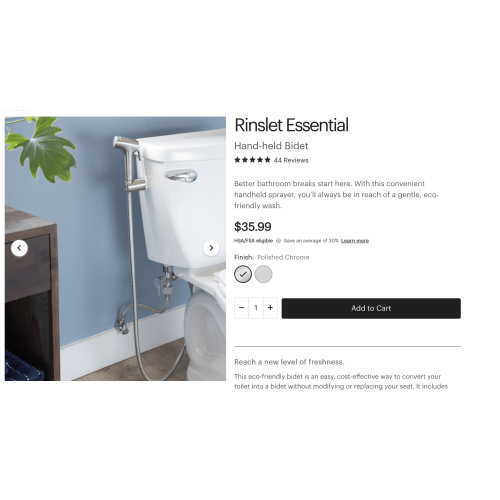 Bidet Sprayer- Cloth Diapering