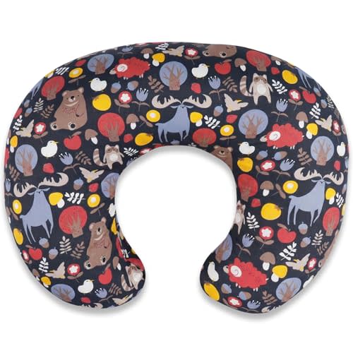 Nursing Pillow - Breastfeeding Pillow with Breathable Filling & Removable Cover, Ergonomic Support for Breastfeeding & Bottle (Sika Deer,0-12 Months)