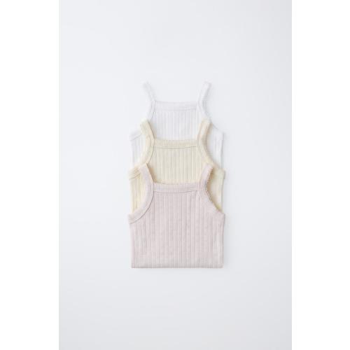 THREE-PACK OF POINTELLE STRAP BODYSUITS - Multicolored | ZARA United States