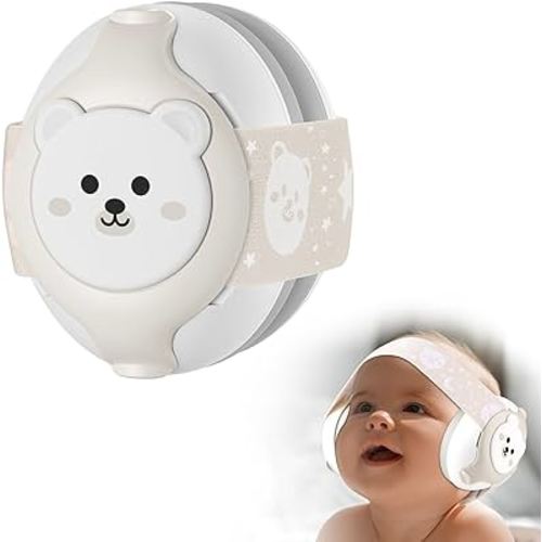 Baby Headphones-Infant Ear Protection for Babies 0-36 Months, 25dB NRR Baby Noise Cancelling Headphones with Little Bear Design,Baby Airplane Essentials for Travel/Improves Sleep/Outdoor