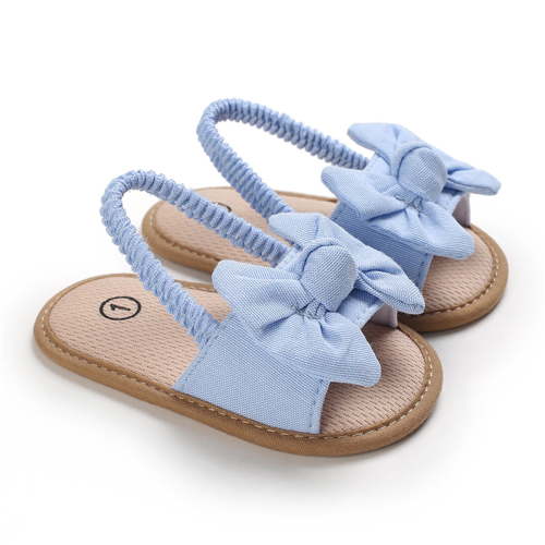 MEZZALL Children Toddler Baby Girls Solid Color Bow Beach Shoes Sandals Prewalker Footwear Breathable / 0-6 Months