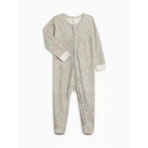 Colored Organics Peyton Zipper Sleeper - Janice Floral Janice Floral 0-3M