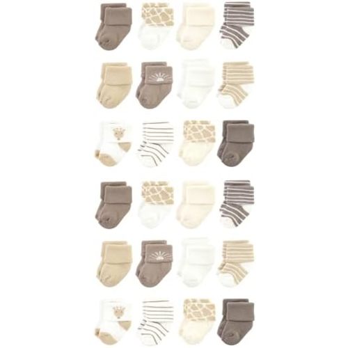 Hudson Baby Unisex Cotton Rich Baby Terry Socks 24-Pack