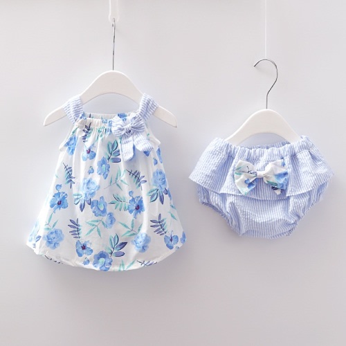 Baby Girl Floral Print Cami Dress & Shorts - hibobi