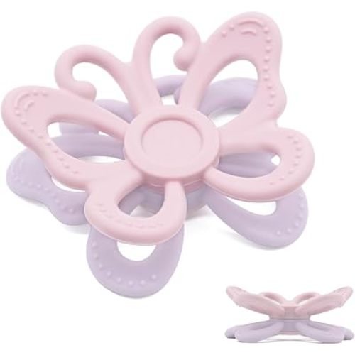 Baby Teething Toys for 3M+, Double Side Butterfly Teether Toys, BPA Free