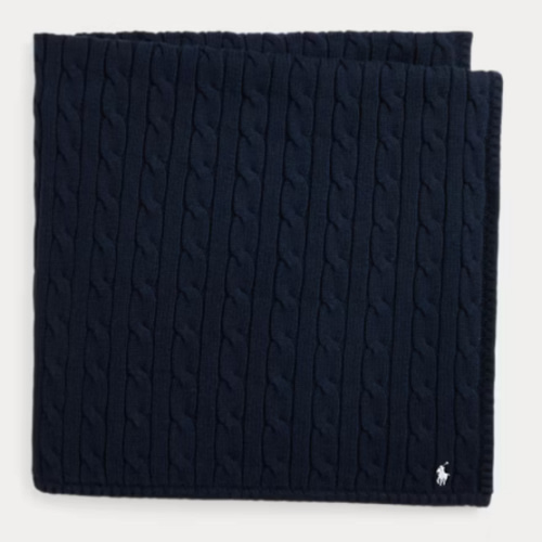 Cable-Knit Cotton Baby Blanket