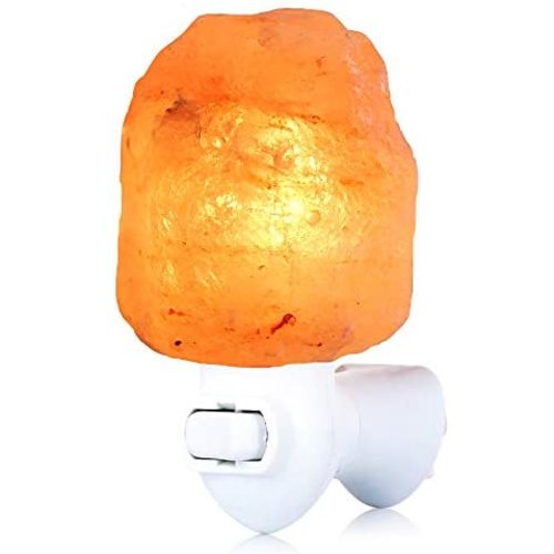 Pursalt Himalayan Salt Lamp Night Light Plug in, Certificated 360 Degree Rotatable Wall Plug with Extra 2 Replacement Bulbs Bathroom Bedroom Night Light, Pink Crystal Rock Salt Hand Crafted for Gift