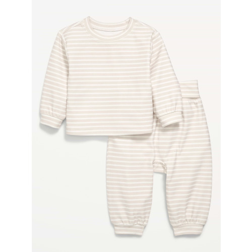 Cozy-Knit Long-Sleeve Top and Leggings Set for Baby