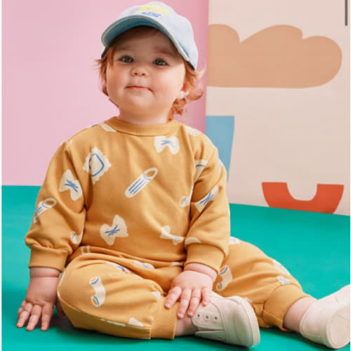 Baby Oversized French Terry Romper