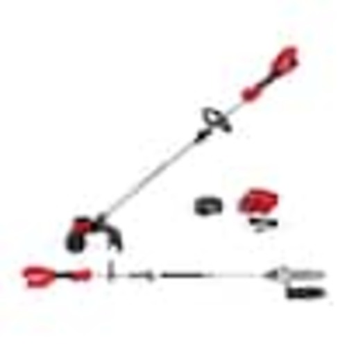 Milwaukee M18 Brushless 18V 16 in. Cordless Battery Powered String Trimmer Kit w/ M18 FUEL 10 in. Pole Saw w/ Quik-Lok (Tool-Only) 2828-21E-3016-20PS