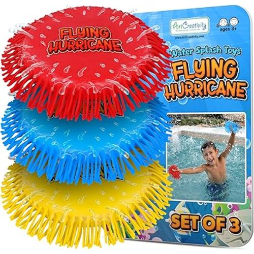 ArtCreativity Soft Water Frisbees for Kids, Soft Sports Discs (3 Pack), Beach Water Toys & Swimming Pool Toys for Kids, Backyard Fun Toy & Outdoor Summer Games, Birthday Gifts for Boys & Girls