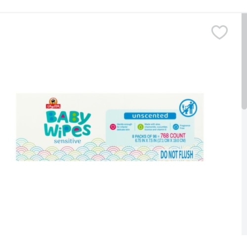 ShopRite Sensitive Unscented Baby Wipes, 768 count - ShopRite