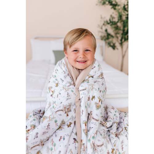 100 Acre Map Quilted Oversized Blanket