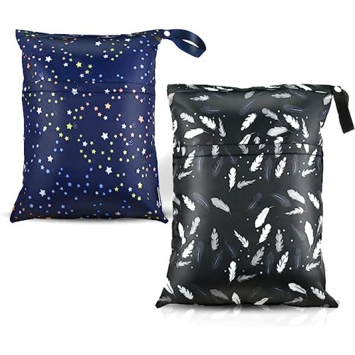 2 Pcs Waterproof Reusable Wet Dry Bag