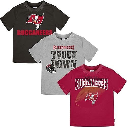 Gerber Unisex Baby NFL 3 Pack Short Sleeve Team Fan Tee Shirt