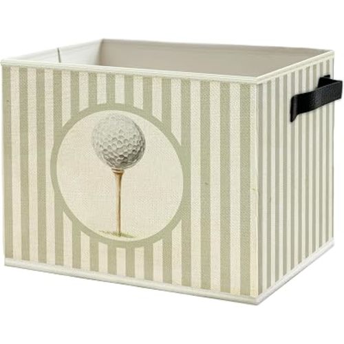 Golf Sports Nursery Storage Bin Basket with Handles