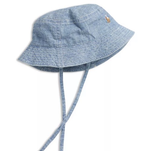 Boys' Indigo Cotton Chambray Hat - Baby
