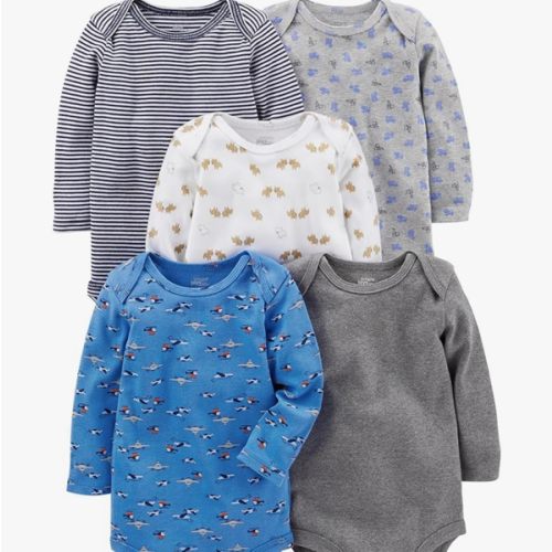 Simple Joys by Carter's Baby Boys Long-Sleeve Bodysuit Pack of 5Bodysuit