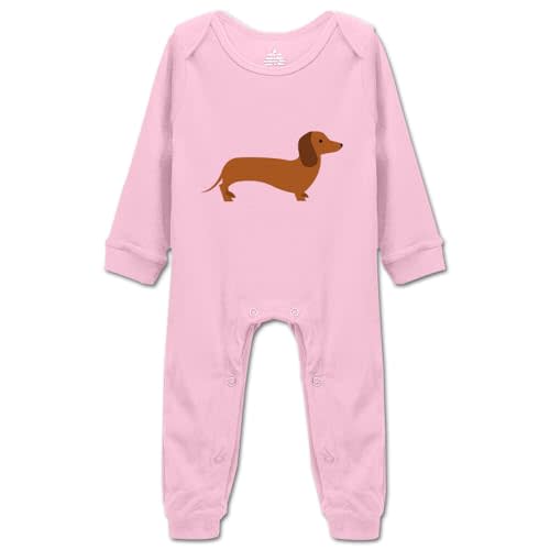 Cute Newborn Clothes Dachshund Dog Unisex Baby Bodysuit Love Pet Infant Outfits