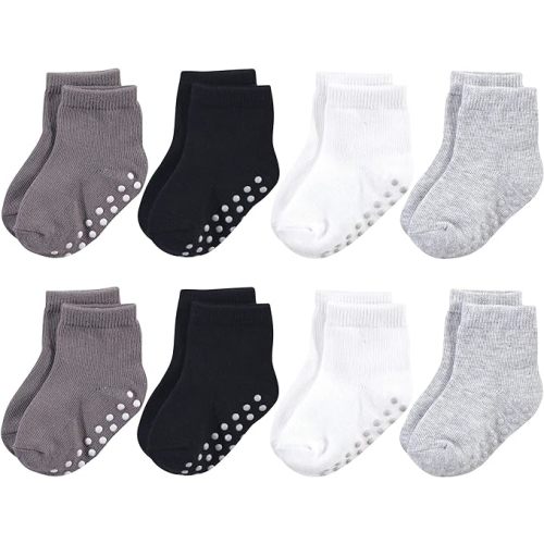 Touched by Nature Unisex Baby Organic Cotton Socks with Non-Skid Gripper for Fall Resistance