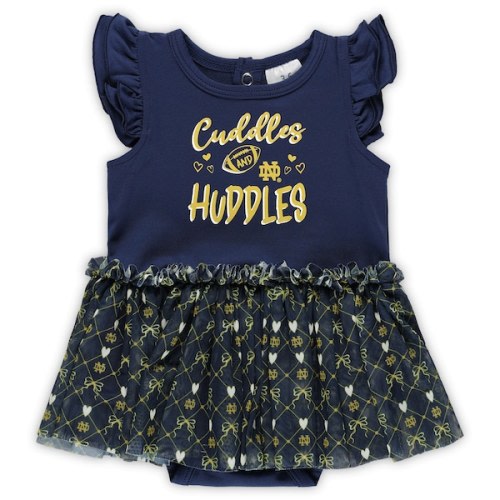 Girls Infant ZooZatz Navy Notre Dame Fighting Irish Onesie Dress
