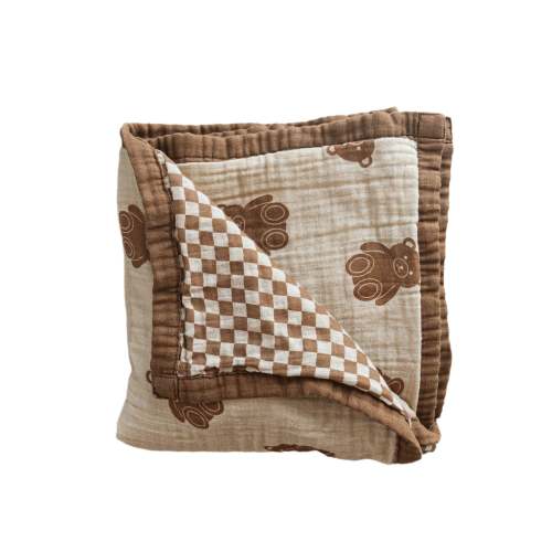 Teddy Bear | Reversible Muslin Quilt