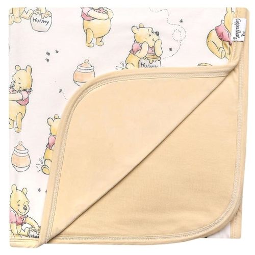 Copper Pearl Large Premium Knit Baby 3 Layer Stretchy Quilt Blanket Hunny