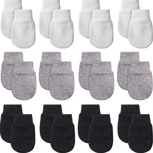 12 Pairs Newborn Baby Mittens Infant Toddler Gloves No Scratch Mittens Gloves for 0-6 Months Baby Boys Girls
