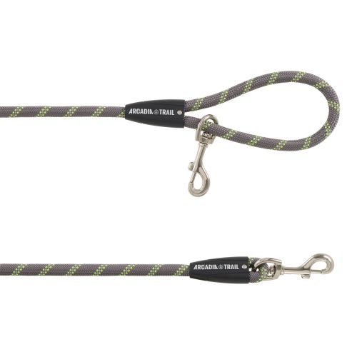 Arcadia Trail® Grey Reflective Multi-Use Rope Leash, 15 ft