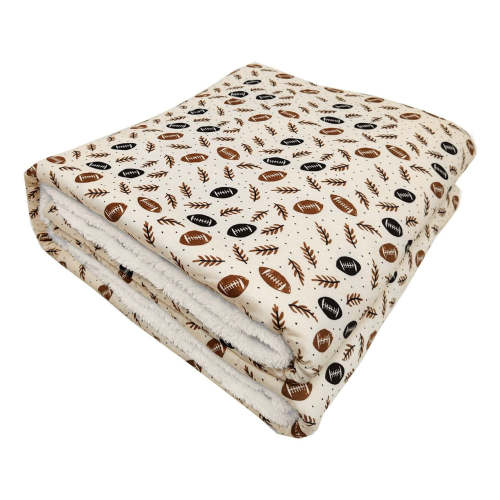 Boho Football Fuzzy Bamboo Blanket